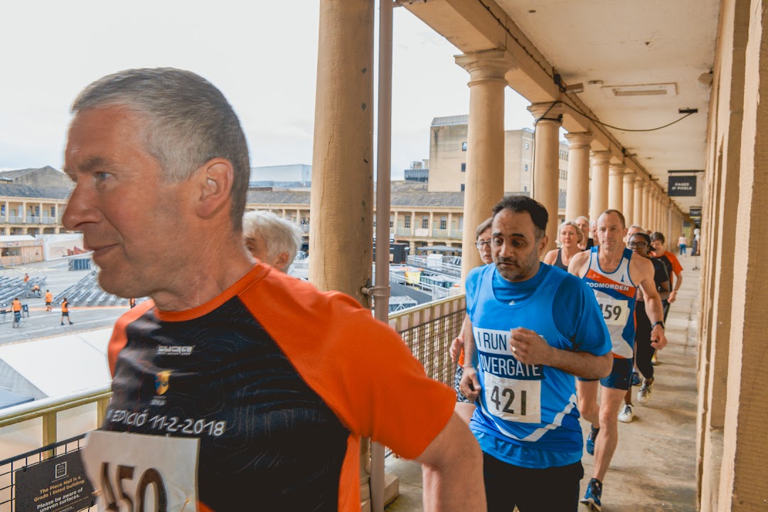 Running through the colonnade